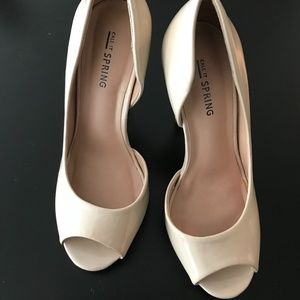 Call It Spring Patent Vegan Leather Peep Toe Heel